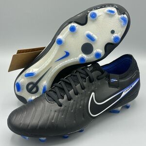 Nike Tiempo Legend 10 Elite Black-Chrome-Hyper Royal Blue DV4328-040 Men Sz 6.5
